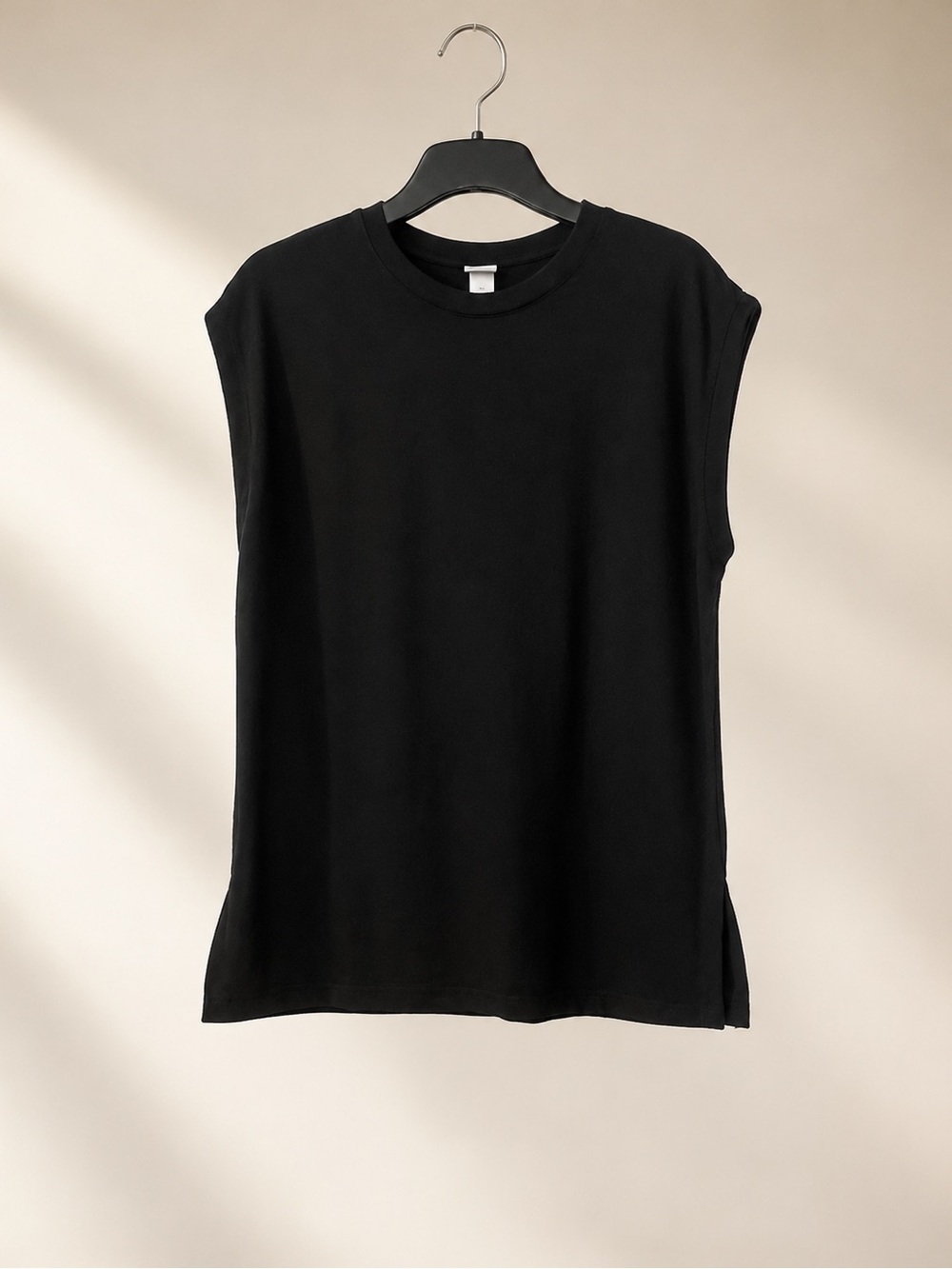 H&M Black Sleeveless Muscle Tee Top XS - Picture 3 of 5